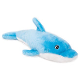 Zippy Paws Jigglerz dolphin squeak plush dog toy soft ocean animal toy for dogs interactive squeaky play